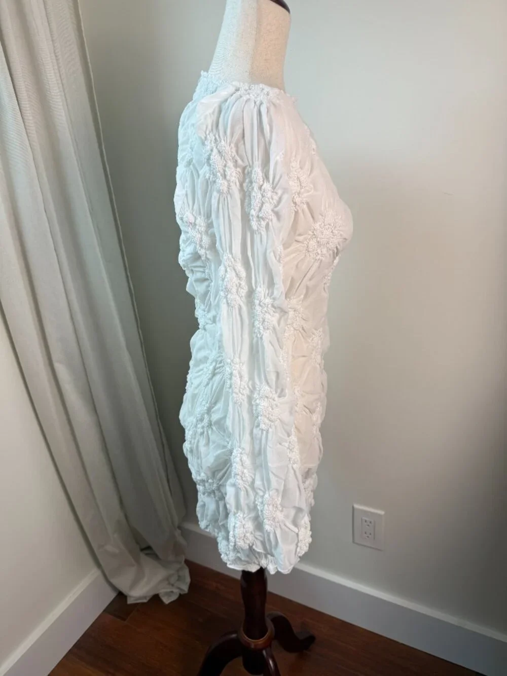 NWT Peppermayo Mia Long Sleeve Dress - Ivory Textured Size 4